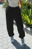Coffee Street Solid Patchwork Harlan Mid Waist Harlan Solid Color Bottoms