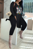 Coffee Vintage Print High Opening V Neck Long Sleeve Two Pieces