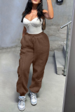 Coffee Street Solid Patchwork Harlan Mid Waist Harlan Solid Color Bottoms