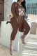 Coffee Vintage Print High Opening V Neck Long Sleeve Two Pieces