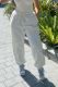 White Street Solid Patchwork Harlan Mid Waist Harlan Solid Color Bottoms