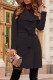 Black Casual Solid Patchwork Turndown Collar Outerwear