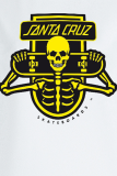 Yellow Casual Street Skull Patchwork O Neck Tops
