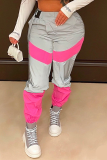 Pink Street Solid Patchwork Harlan High Waist Harlan Solid Color Bottoms