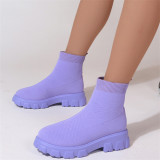 Pink Casual Daily Patchwork Solid Color Round Keep Warm Comfortable Shoes