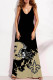 Black khaki Sexy Casual Print Backless Spaghetti Strap Long Dress Dresses