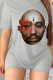 Grey Casual Street Print Patchwork O Neck T-Shirts