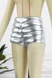 Silver Street Solid Patchwork Regular High Waist Pencil Solid Color Bottoms