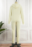 Blue Casual Letter Print Patchwork Hooded Collar Long Sleeve Two Pieces