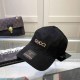 Black Gold Casual Letter Embroidered Hat