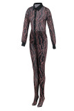 Black Sexy Solid Patchwork Buckle See-through Turndown Collar Long Sleeve Two Pieces