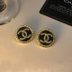 Black Elegant Letter Patchwork Earrings