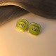 Fruit Green Simplicity Letter Patchwork Earrings