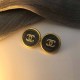 Black Elegant Letter Patchwork Earrings