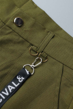 Green Street Solid Patchwork Harlan Mid Waist Harlan Solid Color Bottoms