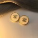 White Elegant Letter Patchwork Earrings