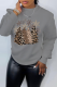 Grey Street Vintage Christmas Tree Printed Patchwork O Neck Tops