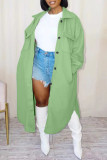 Pink Casual Solid Patchwork Turndown Collar Outerwear