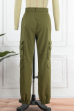 Green Street Solid Patchwork Harlan Mid Waist Harlan Solid Color Bottoms