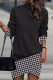 Black Casual Print Patchwork Turtleneck Straight Dresses