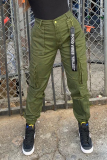 Green Street Solid Patchwork Harlan Mid Waist Harlan Solid Color Bottoms