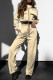 Apricot Casual Solid Patchwork Pocket Zipper Long Sleeve Two Pieces