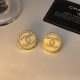 White Elegant Letter Patchwork Earrings