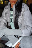 Grey Casual Street Solid Patchwork Cardigan Collar Outerwear