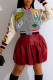 Grey Casual Street Print Patchwork Buckle Outerwear