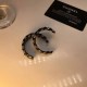 Black Street Letter Patchwork Earrings