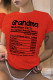 Red Casual Street Print Patchwork O Neck T-Shirts