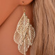 Gold Daily Simplicity Solid Hollowed Out Earrings