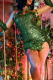 Green Christmas Day Sexy Party Sequins Patchwork Costumes