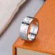 White Simplicity Letter Patchwork Rings