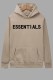 Apricot Sportswear Print Letter Hooded Collar Tops