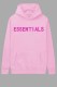 Pink Sportswear Print Letter Hooded Collar Tops