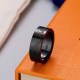 Black Simplicity Letter Patchwork Rings