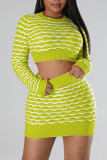 Pink Sexy Patchwork O Neck Long Sleeve Two Pieces