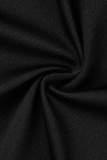 Deep Red Casual Sportswear Solid Patchwork Zipper Long Sleeve Two Pieces