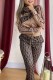 Brown Elegant Print Letter Zipper Collar Long Sleeve Two Pieces