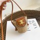 Khaki Street Geometric Zipper Bags