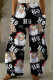 Santa Claus Casual Print Patchwork High Waist Wide Leg Positioning Print Bottoms