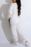 Black Casual Solid Patchwork O Neck Long Sleeve Two Pieces