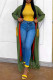 Green Casual Solid Tassel Patchwork Pocket Cardigan Collar Outerwear