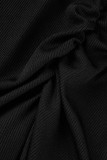 Rose Red Casual Sportswear Solid Patchwork Hooded Collar Long Sleeve Two Pieces