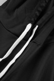 Red Casual Sportswear Solid Patchwork O Neck Long Sleeve Two Pieces