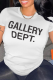 White Street Daily Print Letter O Neck T-Shirts