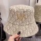 Khaki Casual Letter Embroidered Hat