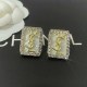 White Elegant Letter Patchwork Hot Drill Earrings