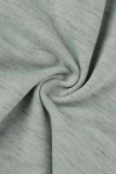 Grey Sexy Solid Hollowed Out One Shoulder Skinny Jumpsuits